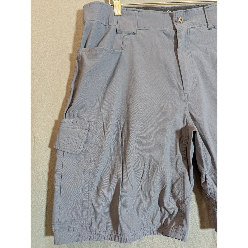 Eddie Bauer Shorts Mens 36 Gray Hiking Nylon Outdoor Quick Dry Cargo Pockets‎